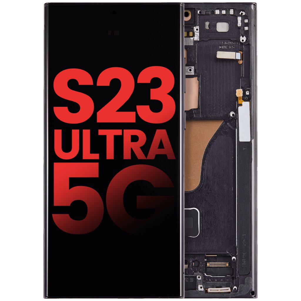 Samsung Galaxy S23 Ultra 5G SM S918B Refurbrished LCD Display Assembly With Frame Black LGKY
